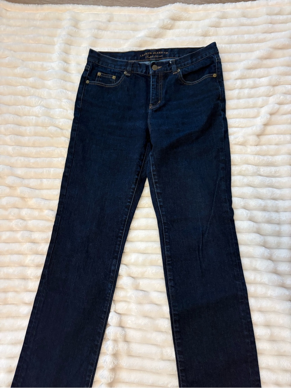 Lauren Ralph Lauren Women's Straight Leg Jeans in Dark Indigo